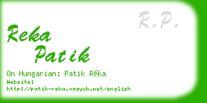 reka patik business card